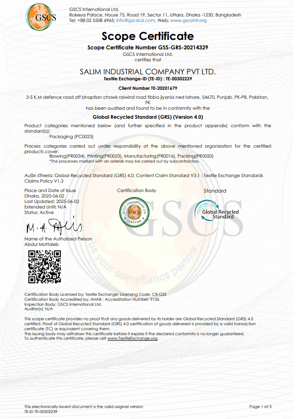 Certification